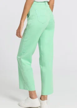 Chino Olivia Nectar | Taille haute - Coupe large droite | Taille en pouces