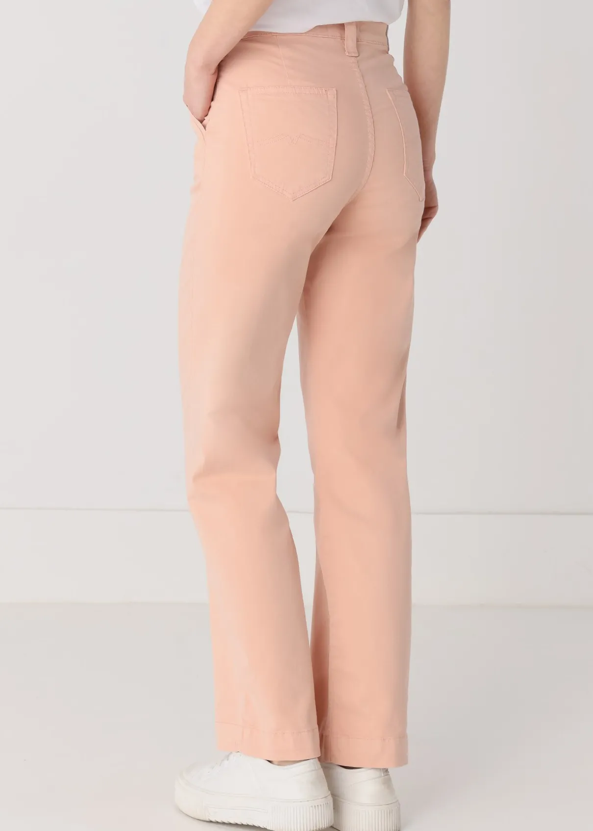 Chino Olivia Nectar | Taille haute - Coupe large droite | Taille en pouces