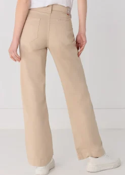 Chino Olivia-Phil | Taille haute - Coupe large droite | Taille en pouces