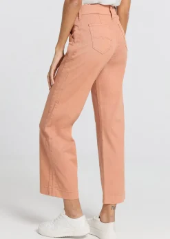 Chino Olivia-Phil | Taille haute - Coupe large droite | Taille en pouces
