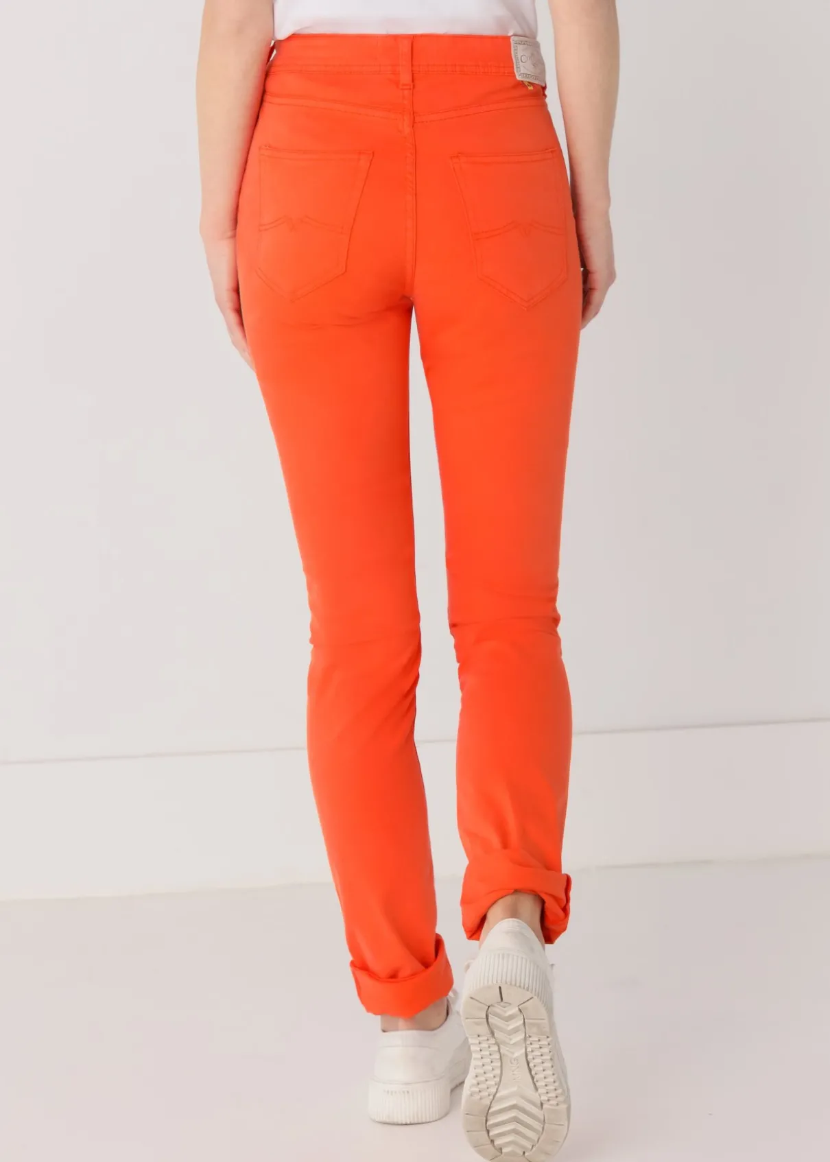 Couleur Nouflore-Satin Pêche Pantalon