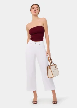 JEAN AURORA-ENOVA pêche Medium Box Straight Wide Crop | Taille en pouces