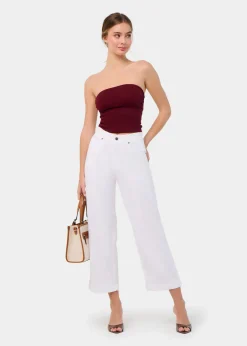 JEAN AURORA-ENOVA pêche Medium Box Straight Wide Crop | Taille en pouces