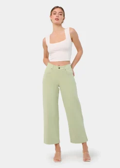 JEAN AURORA-ENOVA pêche Medium Box Straight Wide Crop | Taille en pouces