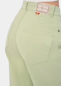 JEAN AURORA-ENOVA pêche Medium Box Straight Wide Crop | Taille en pouces