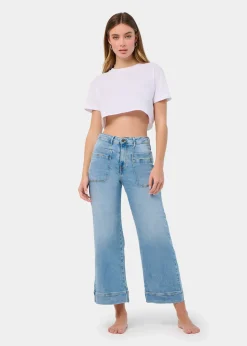 MARTINA-VADE JEANS Coupe moyenne à jambe large | Taille en pouces