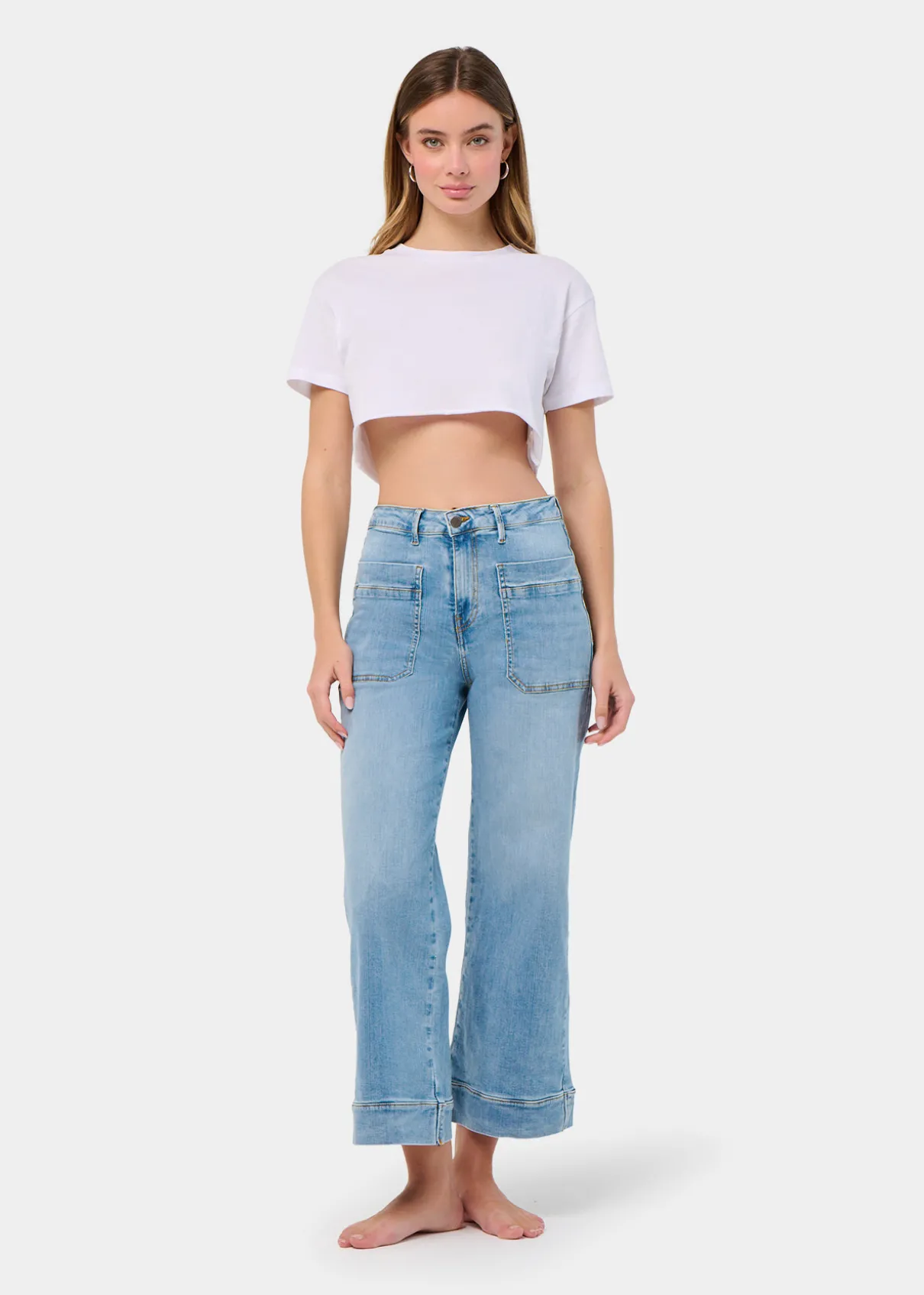 MARTINA-VADE JEANS Coupe moyenne à jambe large | Taille en pouces