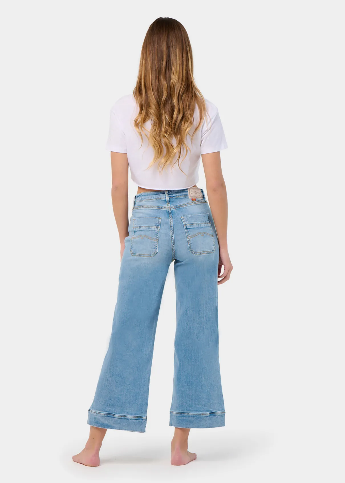 MARTINA-VADE JEANS Coupe moyenne à jambe large | Taille en pouces