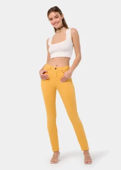 PANTALON NOUFLORE-ENOVA COULEUR pêche Box Medium Slim | Taille en pouces