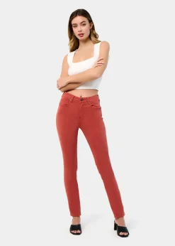 PANTALON NOUFLORE-ENOVA COULEUR pêche Box Medium Slim | Taille en pouces