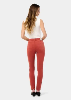 PANTALON NOUFLORE-ENOVA COULEUR pêche Box Medium Slim | Taille en pouces