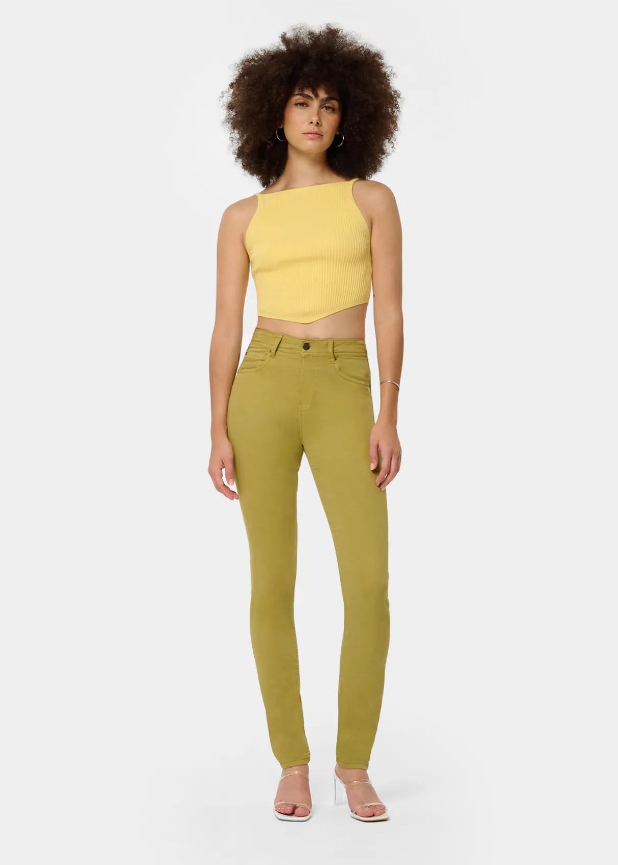 Pantalon slim NOUFLORE SATEN - Boîte moyenne - Coupe cintrée - Tailles en pouces