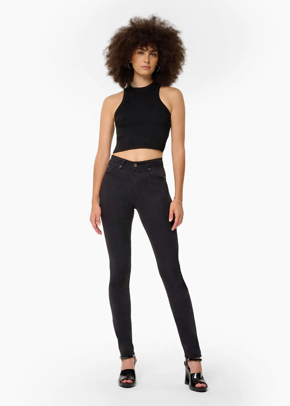 Pantalon slim NOUFLORE SATEN - Boîte moyenne - Coupe cintrée - Tailles en pouces