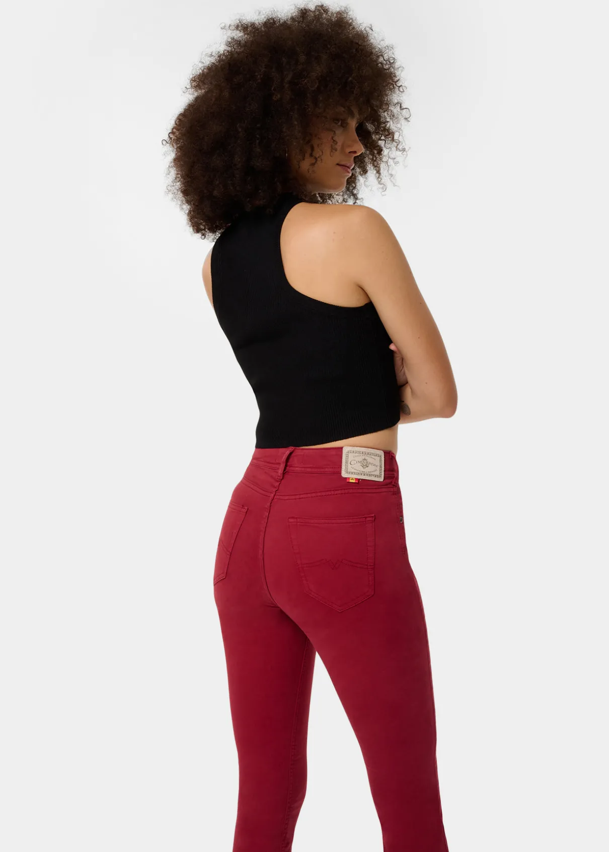 Pantalon slim NOUFLORE SATEN - Boîte moyenne - Coupe cintrée - Tailles en pouces